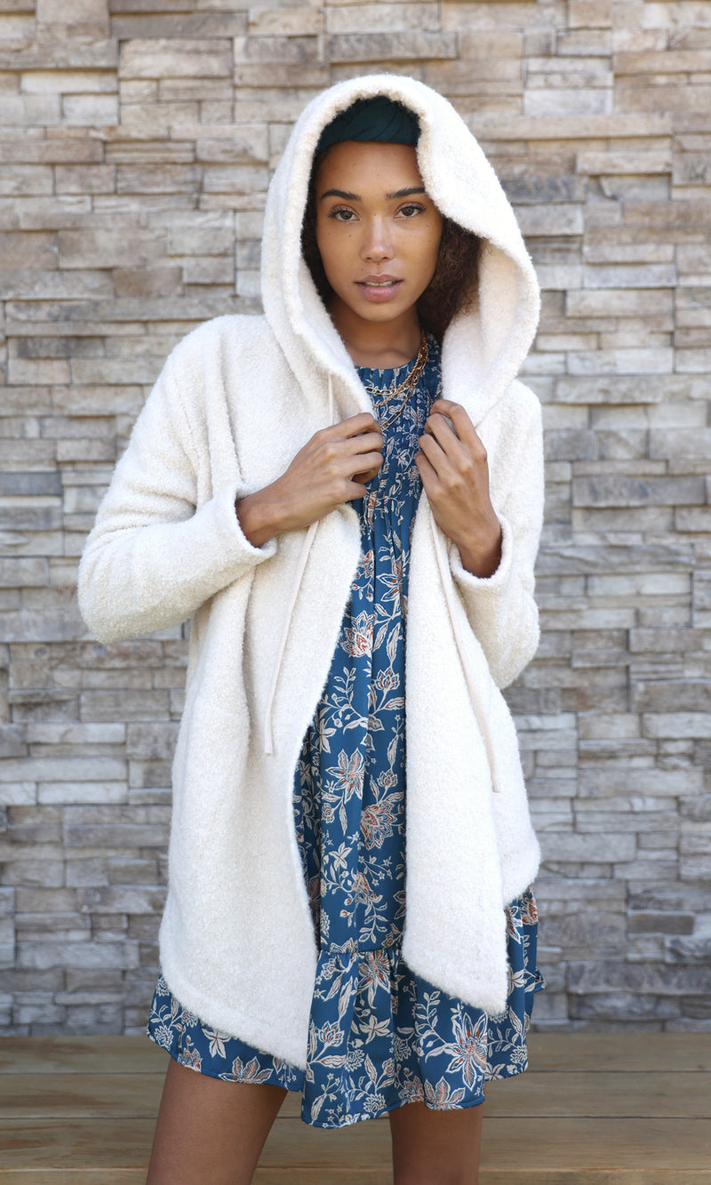 Corrie Cozy Oversized Knit Hooded Cardigan