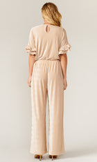 Barlow Metallic Rib Velvet Top