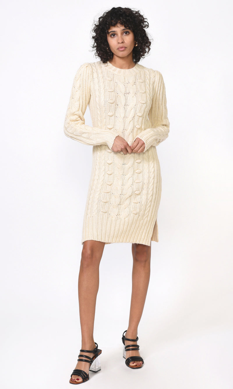 Greya Cable Knit Sweater Dress