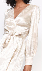 Pauline Jacquard Faux Wrap Dress - FINAL SALE