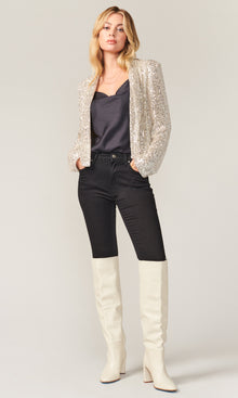 Dawn Mini Sequins Cropped Blazer