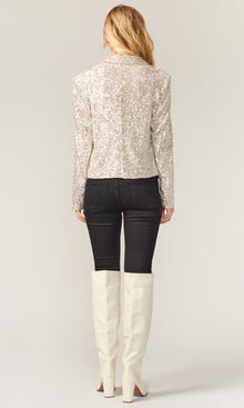 Dawn Mini Sequins Cropped Blazer