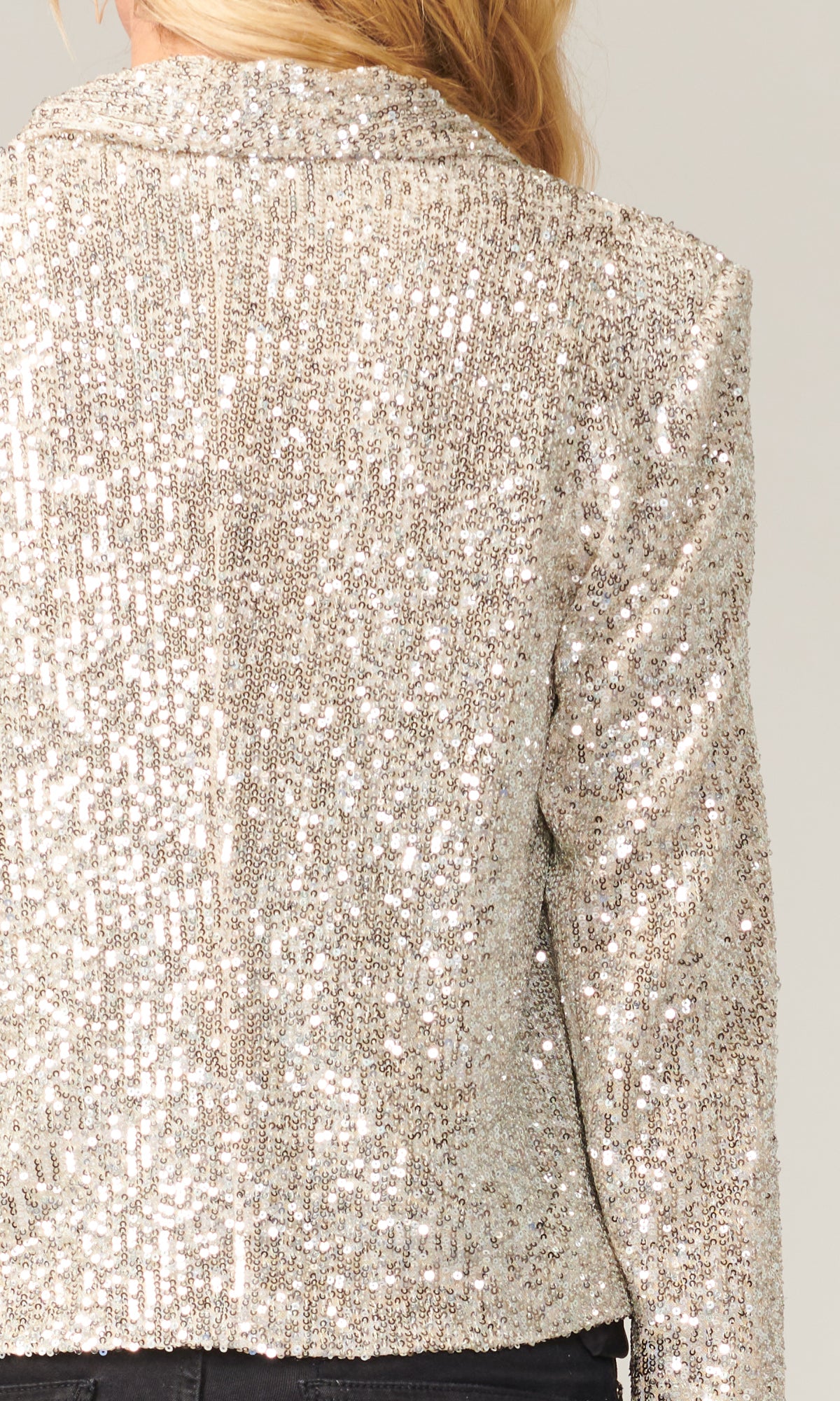 Dawn Mini Sequins Cropped Blazer