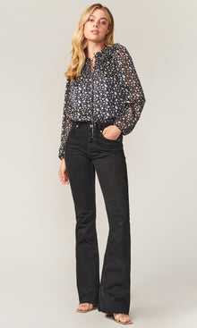 Maggie Floral Front Tie Blouse