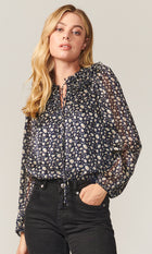 Maggie Floral Front Tie Blouse