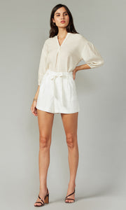 Holtz Tencel Linen Shorts With Tie