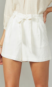 Holtz Tencel Linen Shorts With Tie