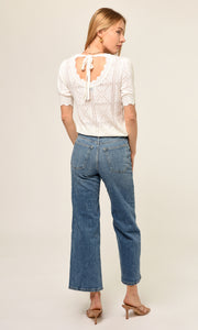 Vanessa Pointelle Tie Back Tie Top