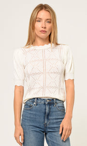 Vanessa Pointelle Tie Back Tie Top