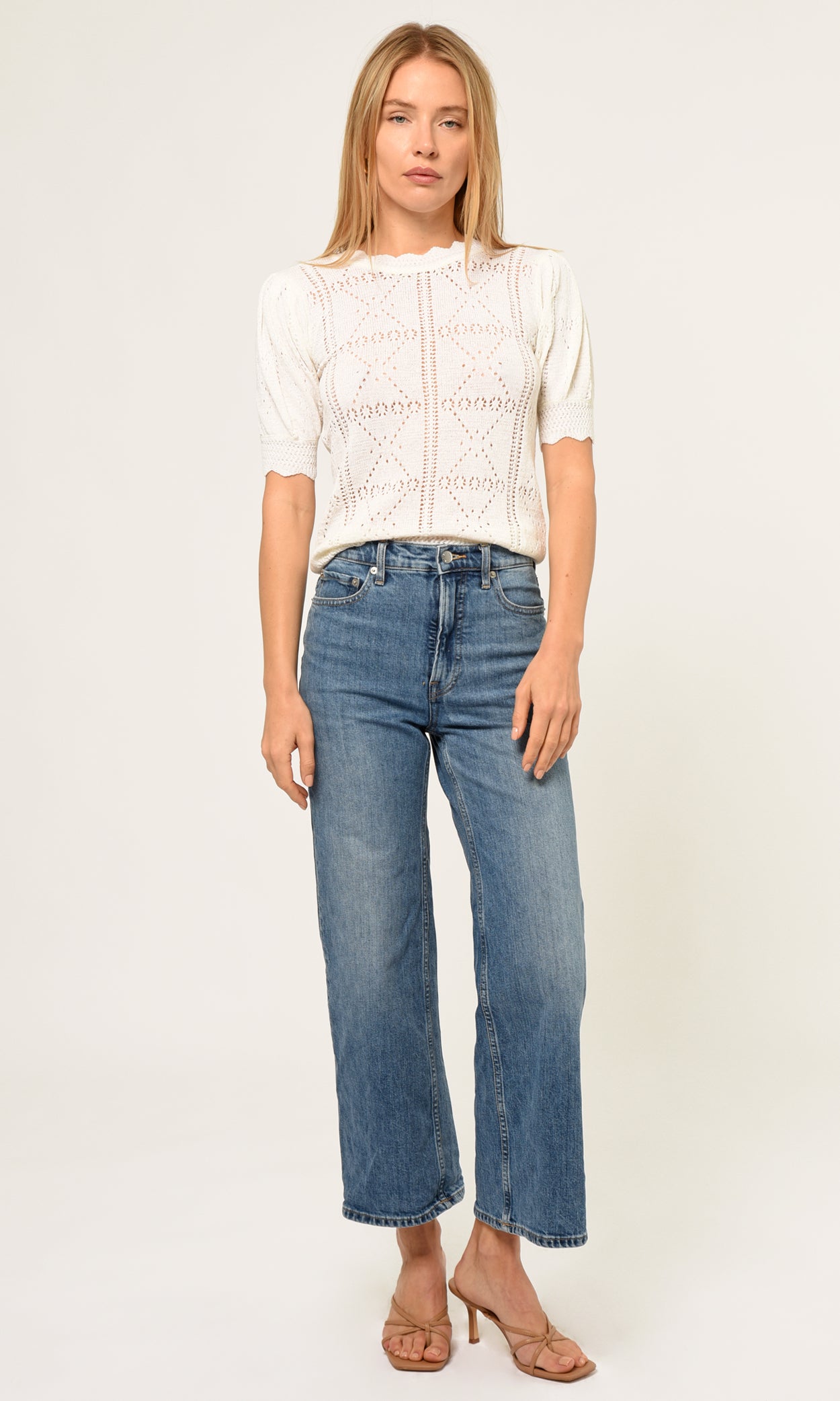 Vanessa Pointelle Tie Back Tie Top