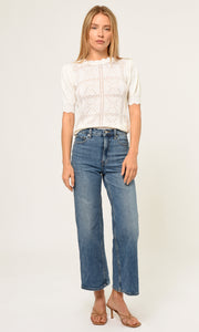 Vanessa Pointelle Tie Back Tie Top