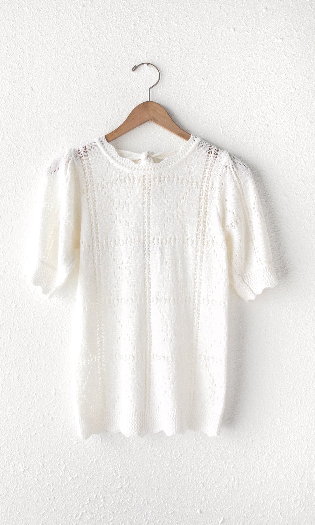 Vanessa Pointelle Tie Back Tie Top