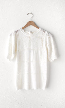 Vanessa Pointelle Tie Back Tie Top