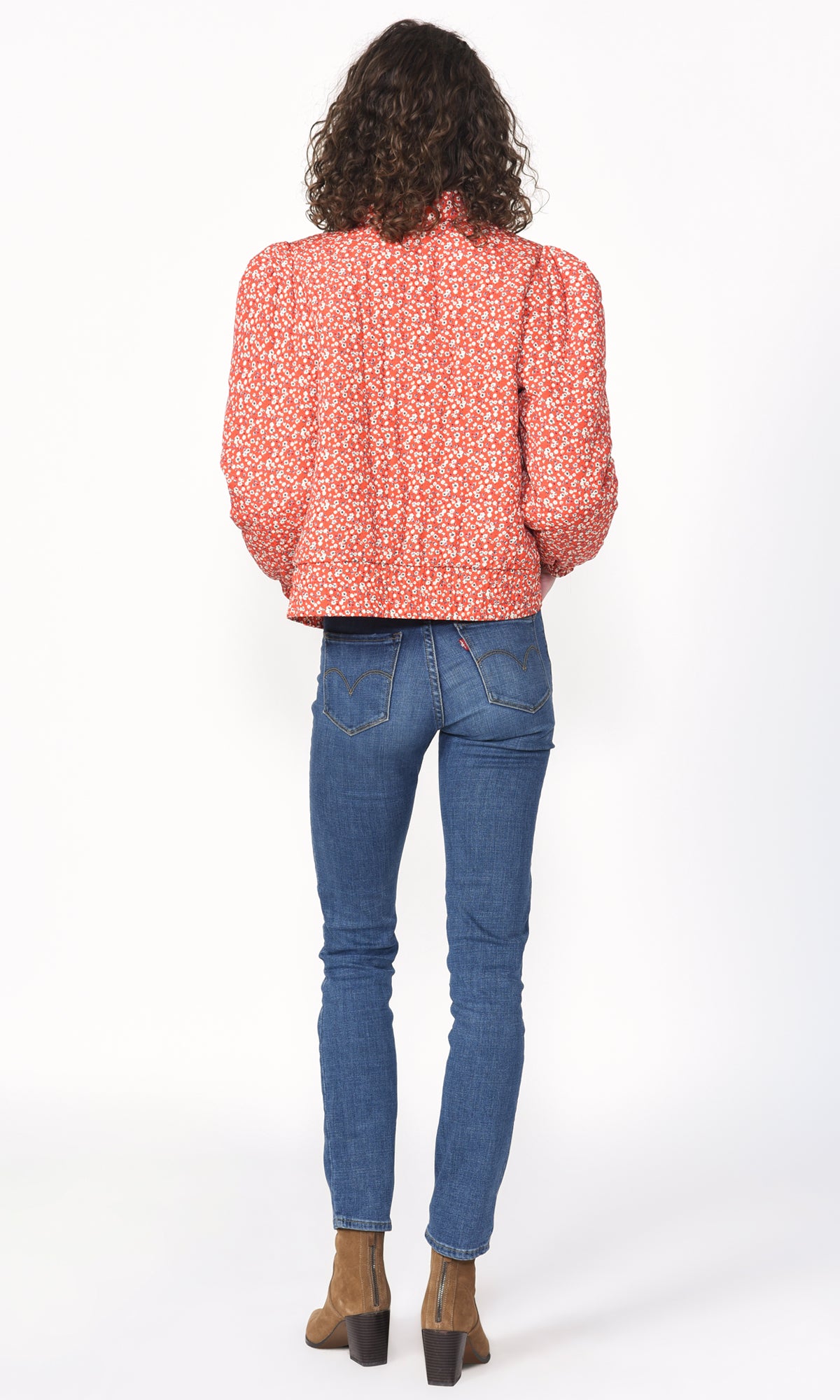 Aniston Ditsy Floral Padded Bomber Jacket