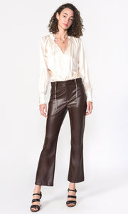 Larissa Wide Cuff Sateen Blouse