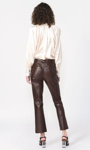 Larissa Wide Cuff Sateen Blouse