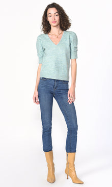 Glendon Cozy Gathered Sleeve Knit Top