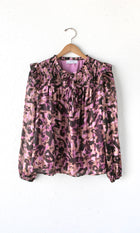 Tanis Tie Front Ruffle Blouse