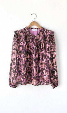 Tanis Tie Front Ruffle Blouse