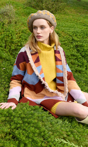 Jacquard Sweater Cardigan