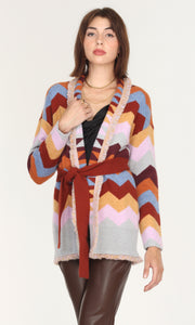 Jacquard Sweater Cardigan