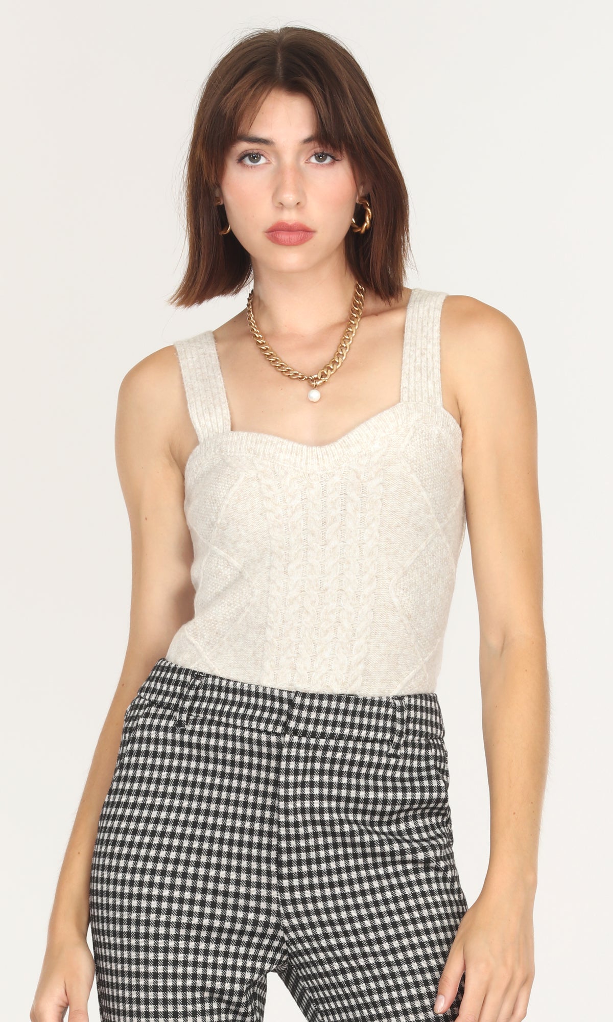 Nissa Cable Sweater Knit Tank  Greylin Collection – Greylin