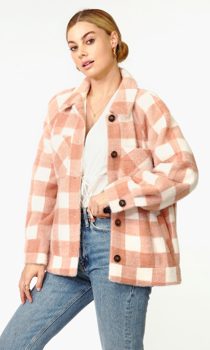 Lydia Cozy Check Shacket | Greylin Collection – Greylin Collection ...