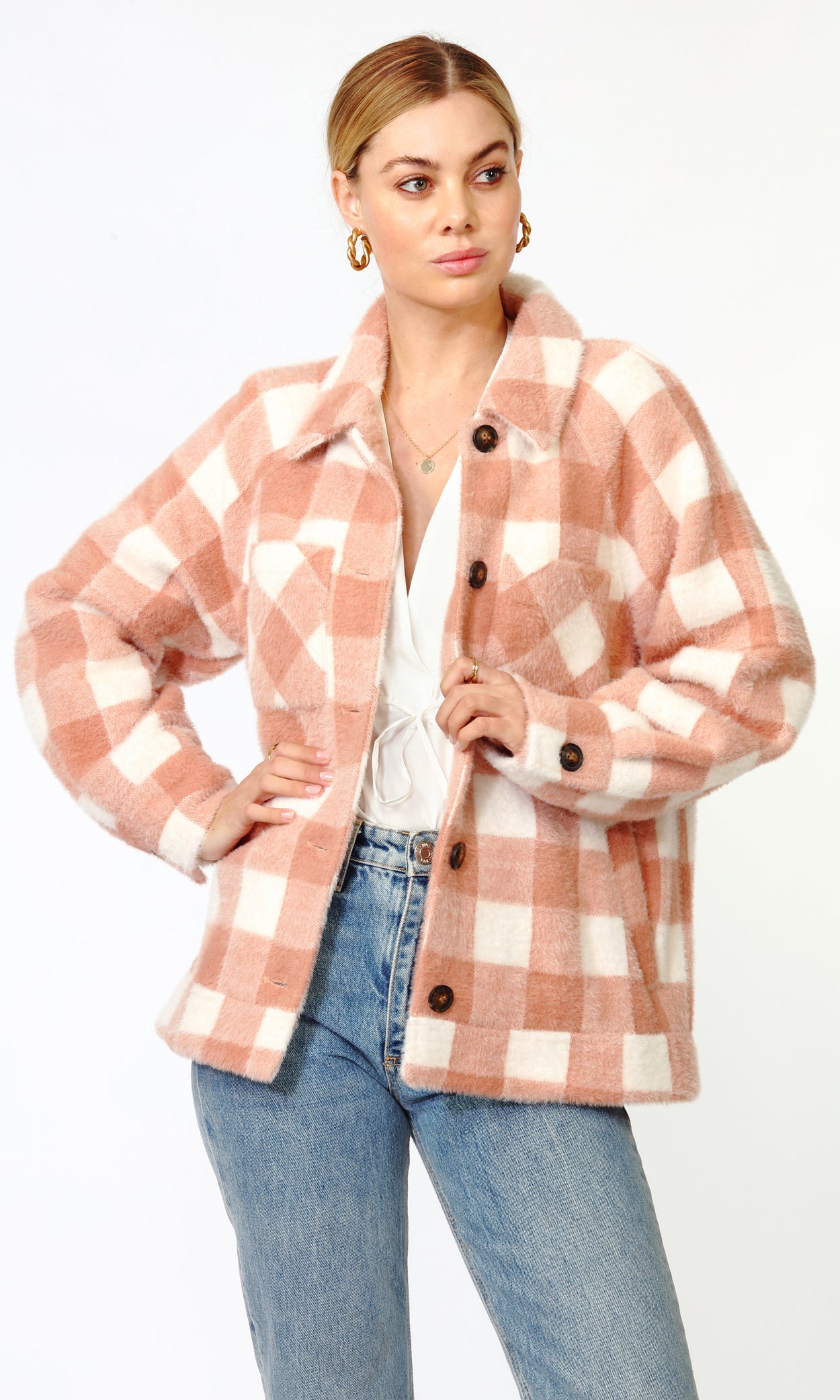 Lydia Cozy Check Shacket | Greylin Collection โ Greylin Collection ...