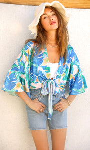 Kenzie Wrap Over Tie Front Top