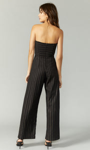 Cristal Stripe Strapless Jumpsuit