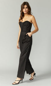 Cristal Stripe Strapless Jumpsuit