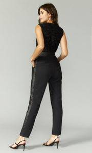 Besley Ribbon Knit Crepe Jumpsuit