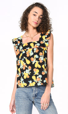 Gia Ecovero Fruit Tropics Square Neck Top
