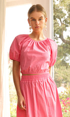 Nadia Tie Back Poplin Crop Top G232T6718