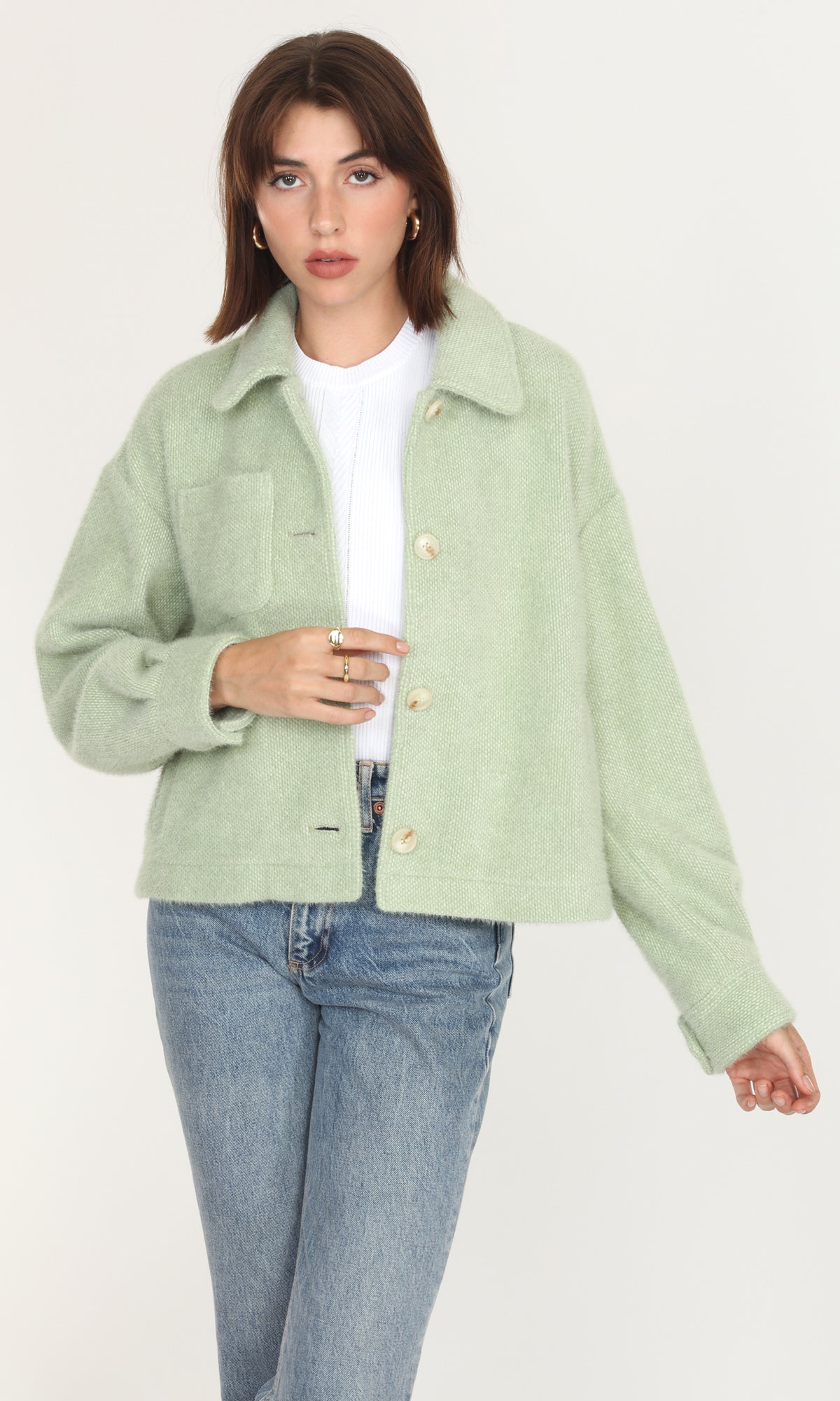 Nate Cozy Cropped Jacket | Greylin Collection | Greylin